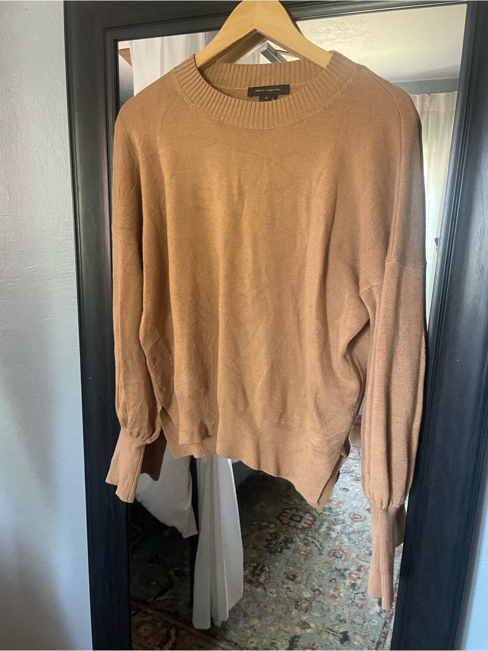 French Connection Camel Crewneck Sweater